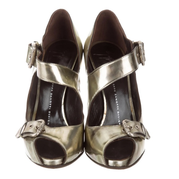 GIUSEPPE ZANOTTI Peep-Toe Platform Pumps - Picture 4 of 5